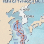Тайфун «Муйфа» миновал Корейский полуостров