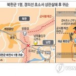Побег северокорейского солдата через ДМЗ. Схема: Yonhap News