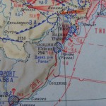 Карта-схема боевых операций частей 1-го Дальневосточного фронта и Тихоокеанского флота по освобождению Северной Кореи.