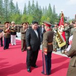 Ким Чен Ын в ознаменование праздника – 25 апреля нанес визит в Военную академию имени Ким Ир Сена