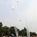 Южнокорейские активисты запустили шары с печеньем на территорию КНДР